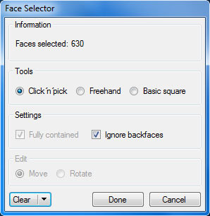 using Face Selector to assign geostates in TSR