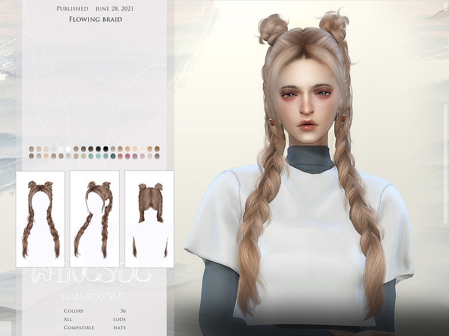 sims 4 cc alpha braids