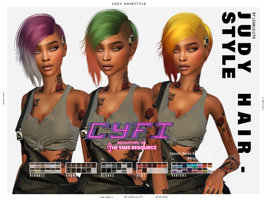 the sims sci fi hair