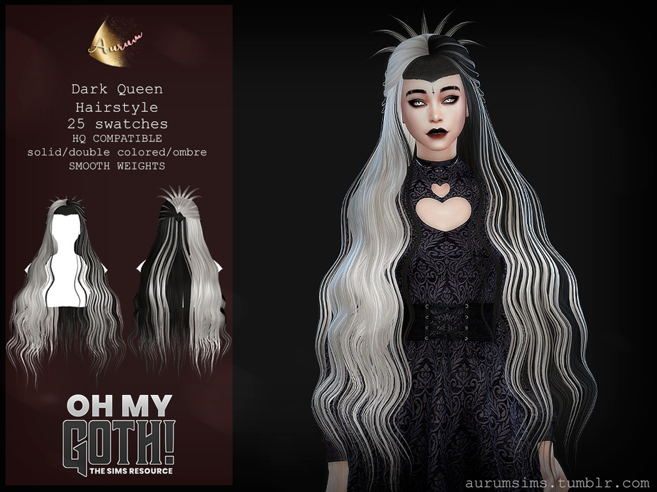 the sims 4 long hair goth