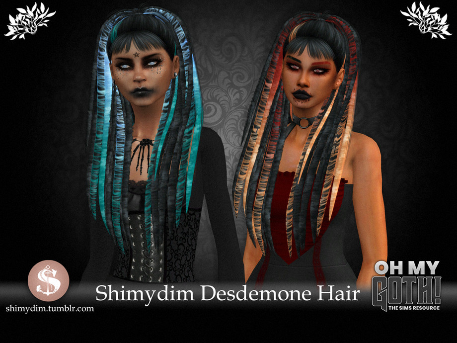 the sims 4 dreads goth