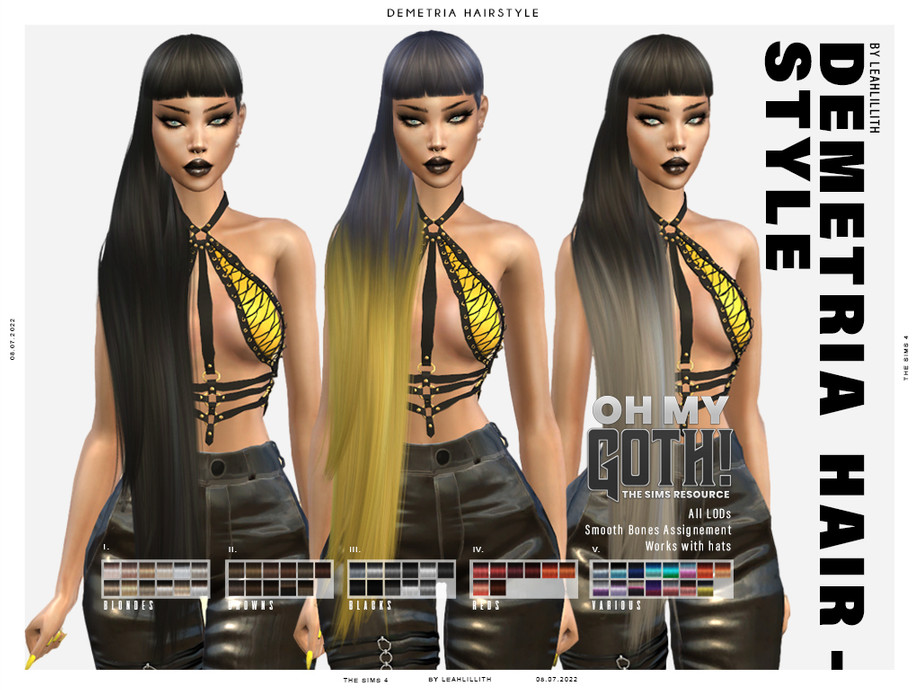 sims 4 long goth