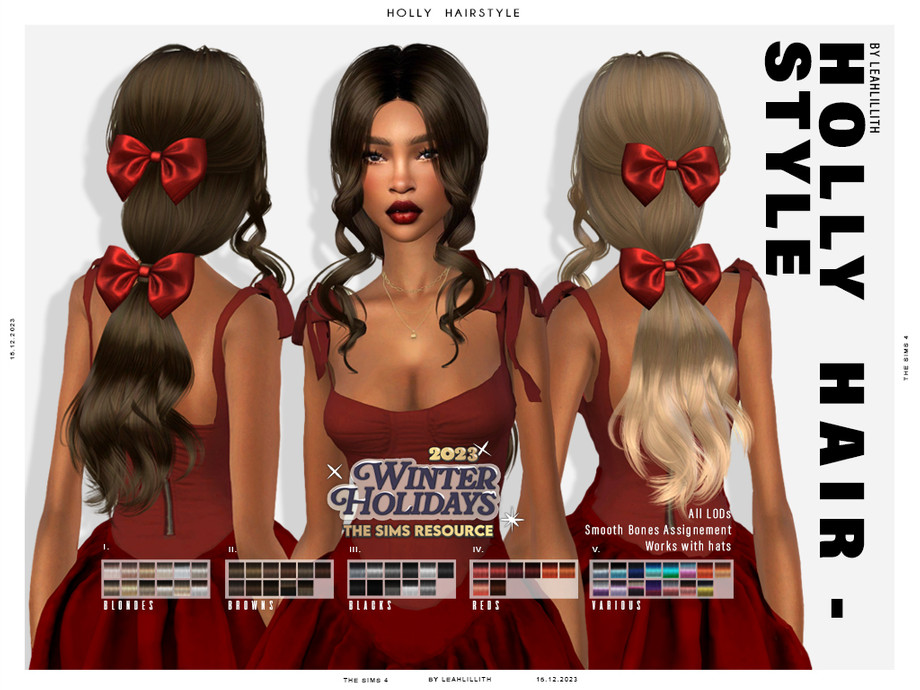 sims 4 cc bows hair