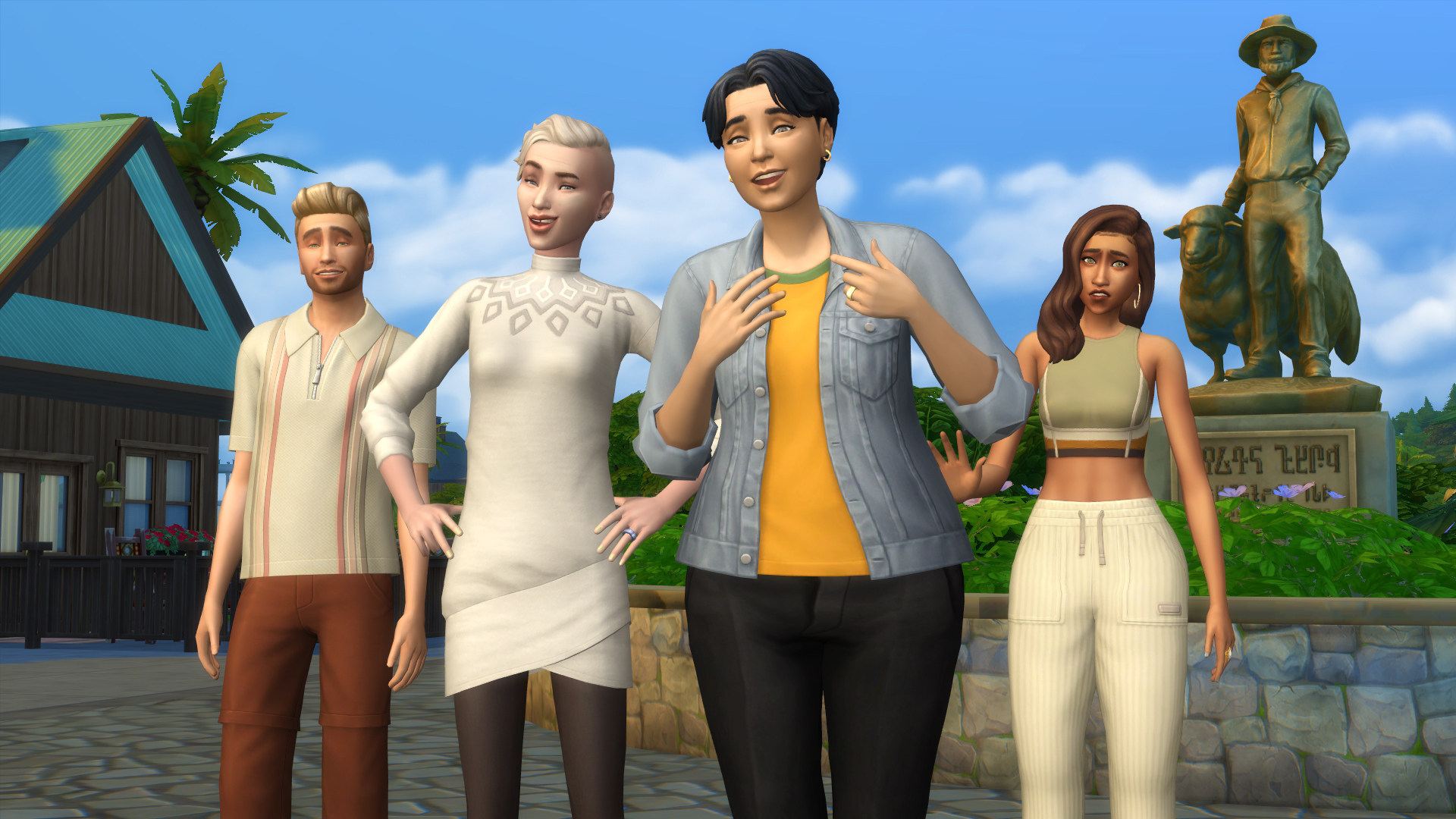 Meet the Sims of Gibbi Point in Adventure Awaits - The Sims
