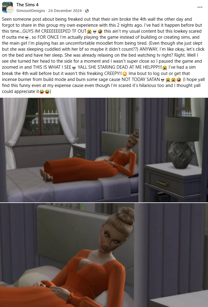 Sims Facebook Post
