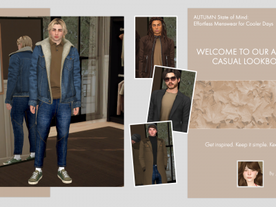 Lookbook Menswear Autumn Sims 4