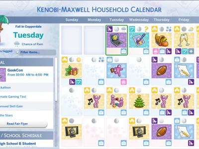 Sim calendar