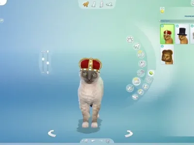 A royal feline with a crown