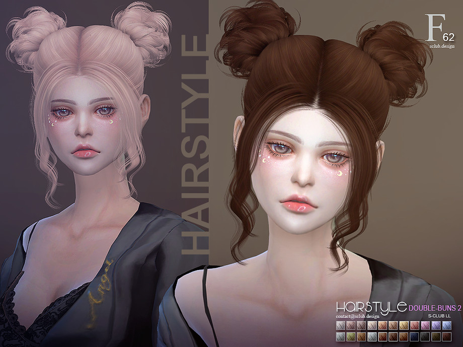 Sims 4 CC Bun Hairstyle