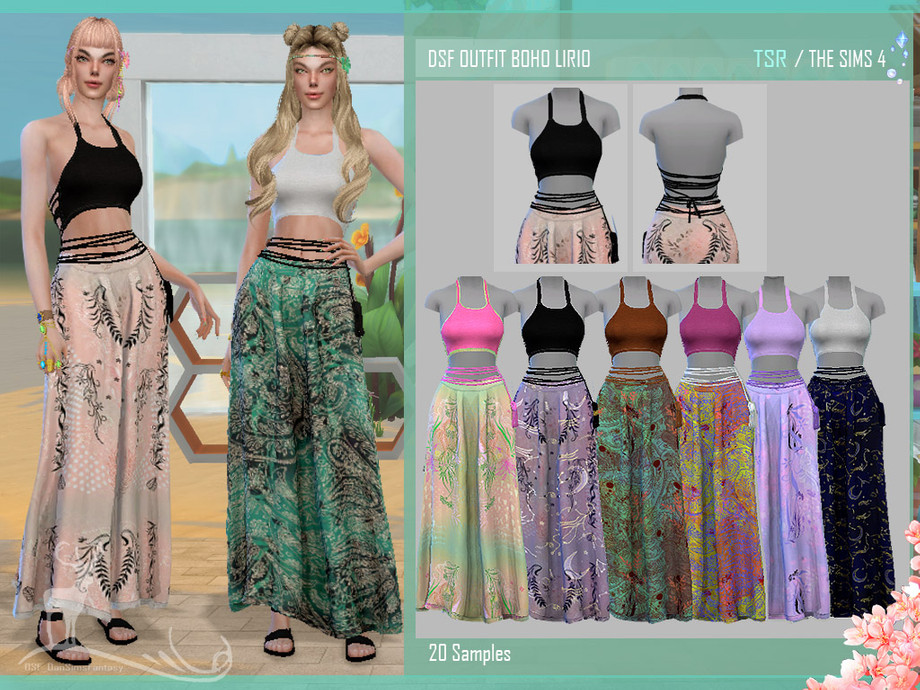 Sims 4 CC Boho Chick Outfit