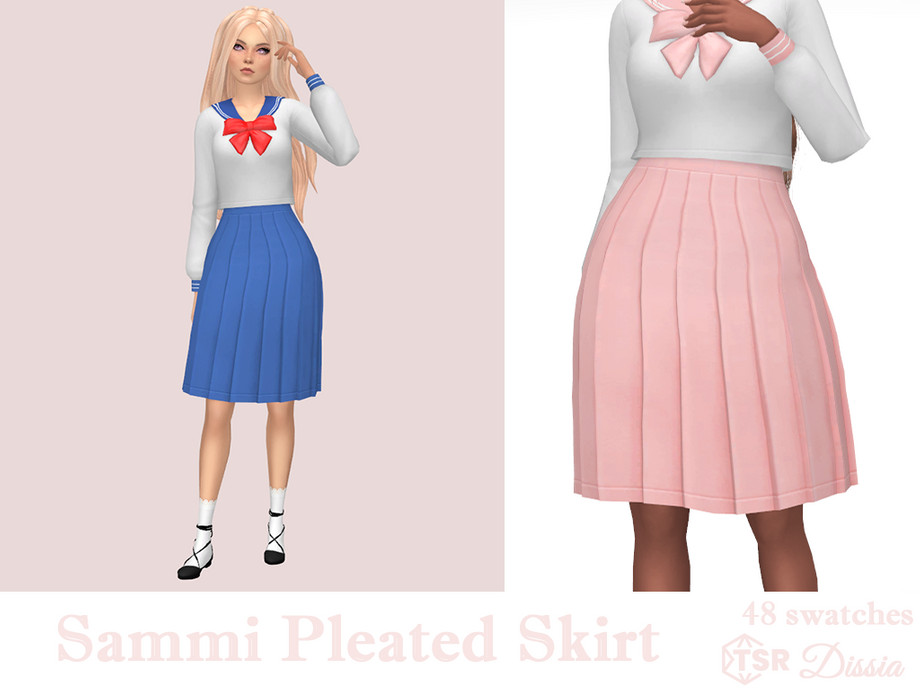 Sims 4 CC School uniform style skirt
