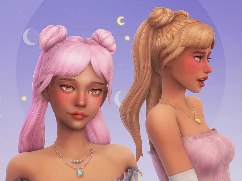 Sims 4 CC Sailor Moon Inspired hairstyle