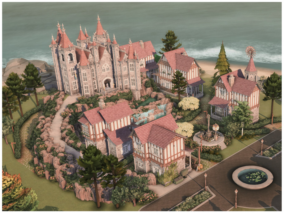 Sims 4 Castle and Village