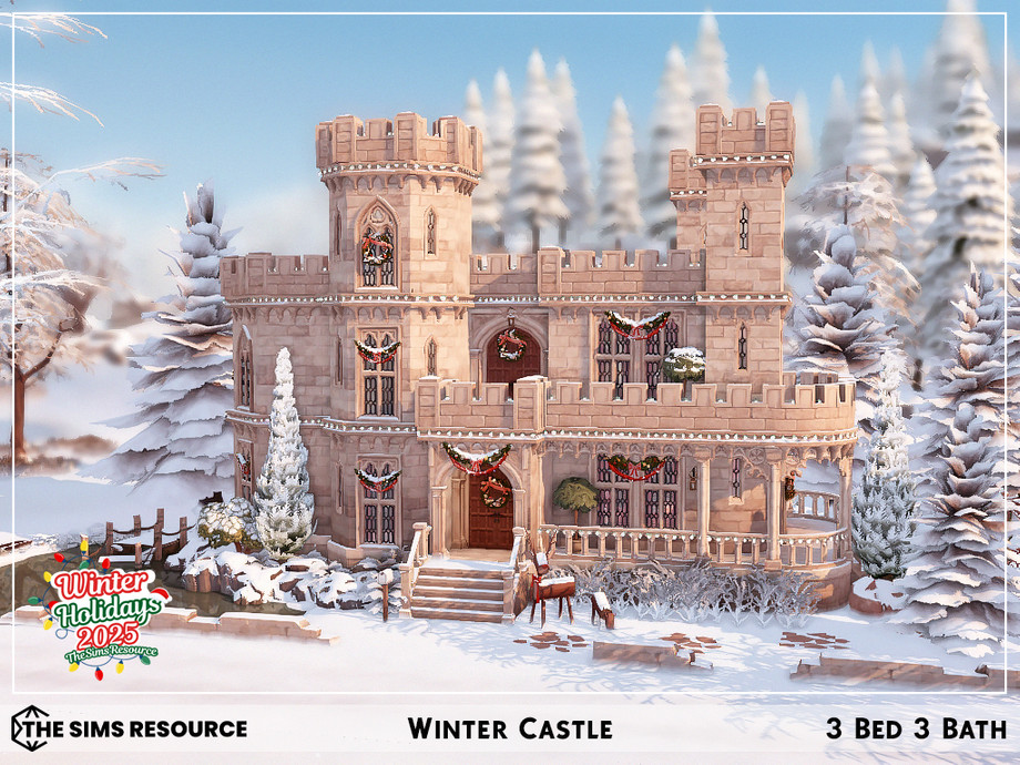 Sims 4 Small Winter Castle