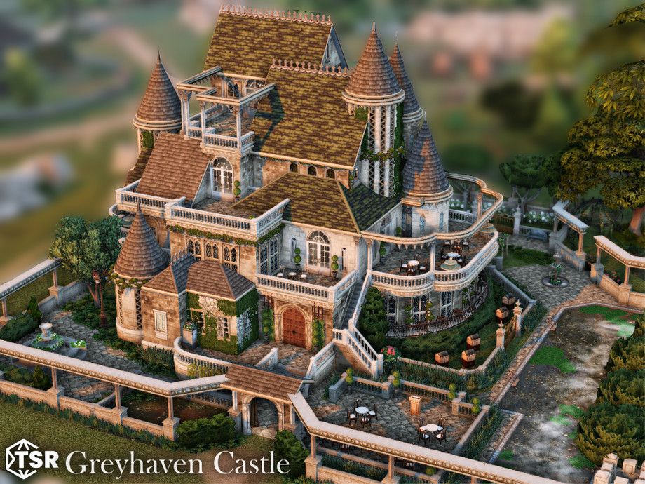 Large Modern Sims 4 Castle