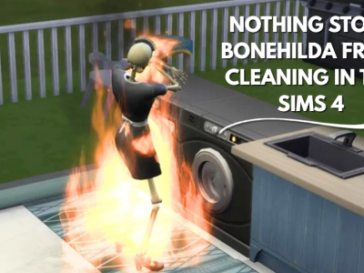Nothing Stops Bonehilda From Cleaning in The Sims 4