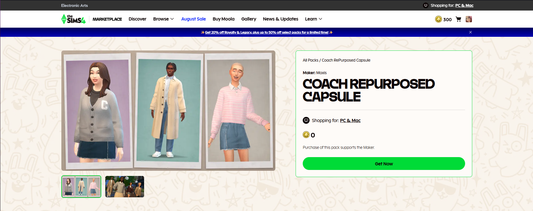 Coach Capsule Sims 4 Marketplace
