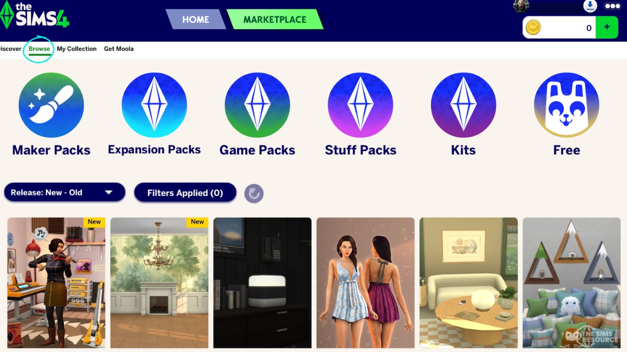 The Sims 4 Marketplace
