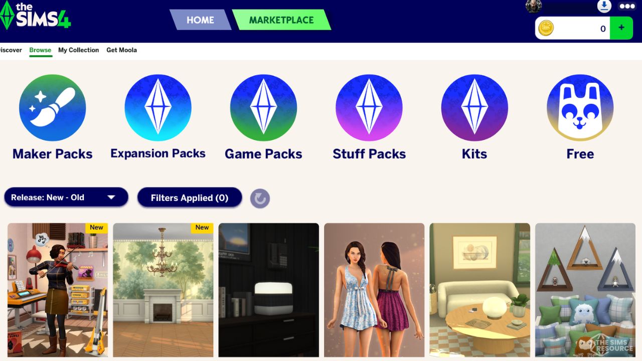The Sims 4 Marketplace