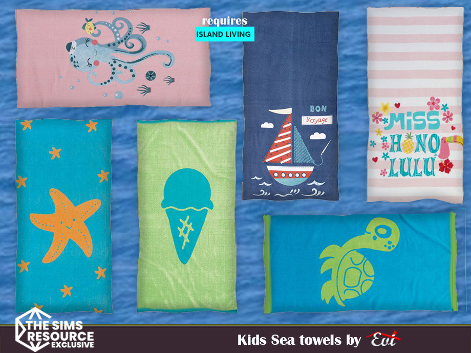 Sims 4 Beach CC - Beach Towel
