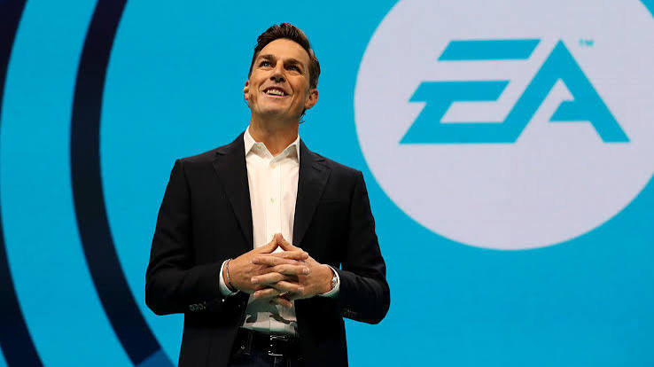 EA Ceo Andrew Wilson speaking at an event