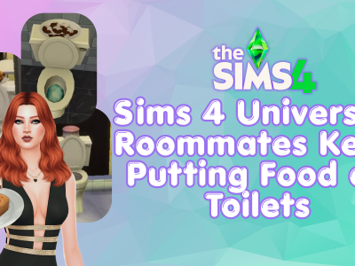 Sims 4 roommates putting food on toilets