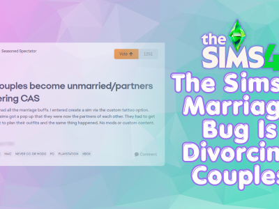 Sims 4 marriage bug