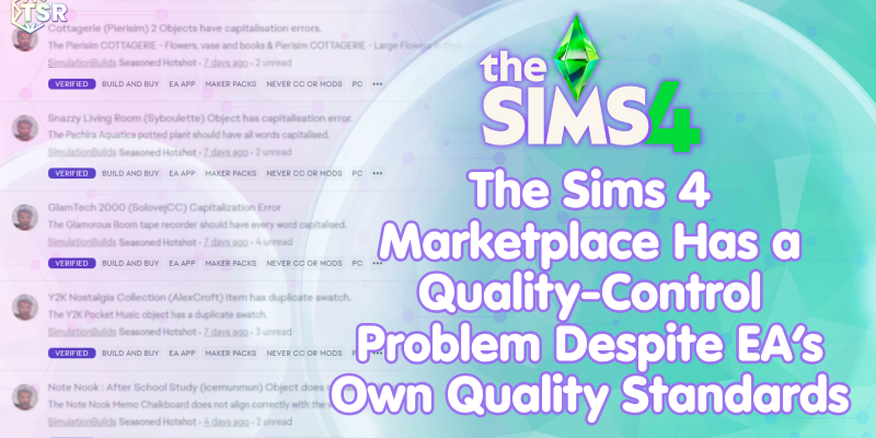 Sims 4 Marketplace quality