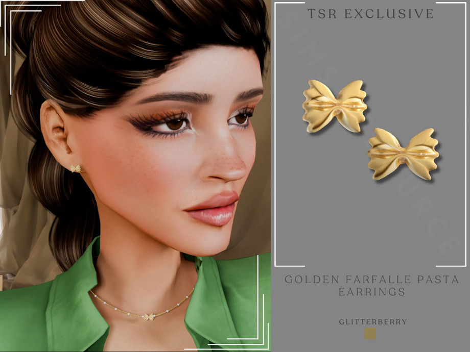 Sims 4 Pasta Earrings