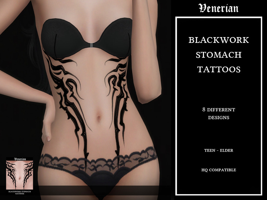 Sims 4 Stomatch Tatoos